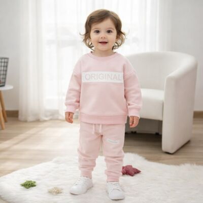Trening pentru bebelusi din bumbac 100% - original - roz bbl24-1