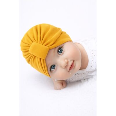 Caciulita galben mustar tip turban mdx-1693-6-ct10