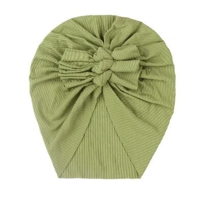 Caciulita verde tip turban cu trei fundite mbx-21021-4