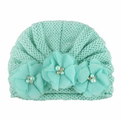 Caciulita vernil tip turban cu floricele mdx-19065-1-sa1