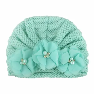 Caciulita vernil tip turban cu floricele mdx-19065-1-sa1