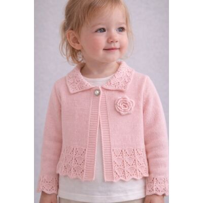 Cardigan tricotat modify – confort si stil roz bgk3236-1