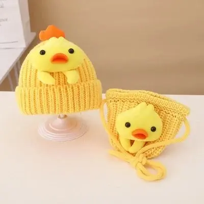 Set galben caciulita si gentuta - puisor adoctsc11-2-sa4