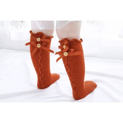 Sosete caramizii trei sferturi cu nasturei si fundite adskk100-8-c3