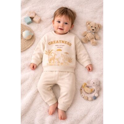 Set 2 piese anil-o baby greatness – bumbac moale bk2542-1