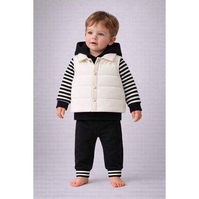 Set hippil – 3 piese confortabile, vesta, bluza si pantaloni bb5138-1