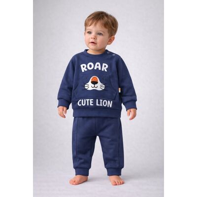 Set kidimax roar bleumarine - 2 piese confortabile pentru copii bl249-1