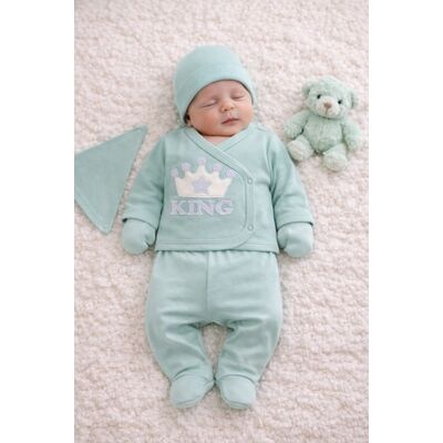 Set serde baby „king” – 5 piese din bumbac by2055