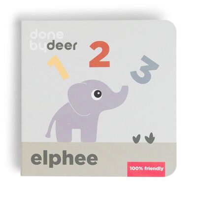 Carticica jucarie educativa numarat Done by Deer Elphee Colour Mix