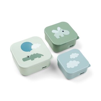 Set 3 caserole pentru gustari Done by Deer Happy Clouds Green