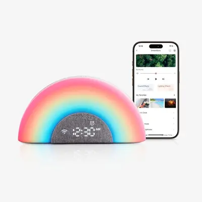 Lampa de veghe curcubeu Smart Momcozy cu lumina reglabila, sunet si aplicatie