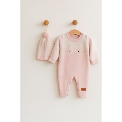 Salopetă tricotată uluda cu caciulita - balenute bp91203-1