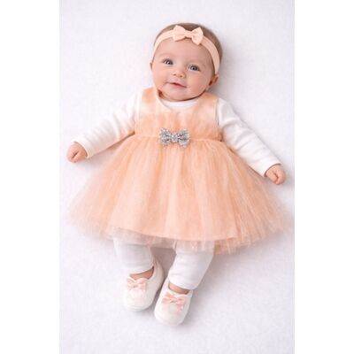 Set botez babyshah din tulle – ținută elegantă pentru fetițe by1058