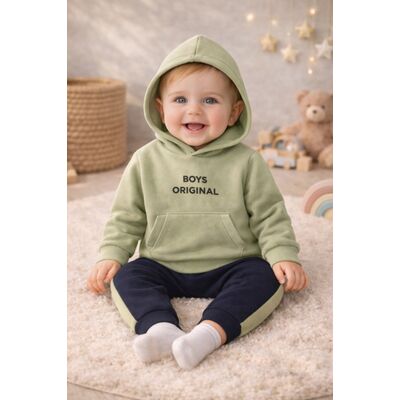 Set memoza boys original cu buzunar, verde by2016-1