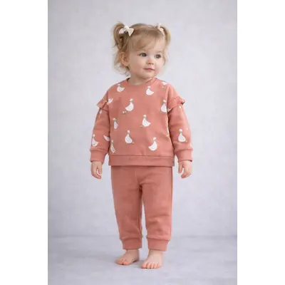 Set memoza cu model ratuste &ndash; ținută confortabilă din bumbac bp2090-1