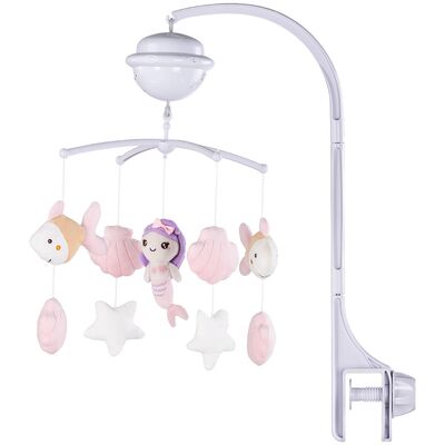 Carusel muzical pentru patut cu proiector Chipolino Mermaid HUBMILD02307MER