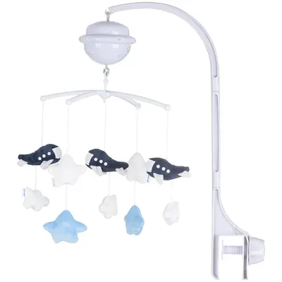 Carusel muzical pentru patut cu proiector Chipolino Planes HUBMILD02304PLA