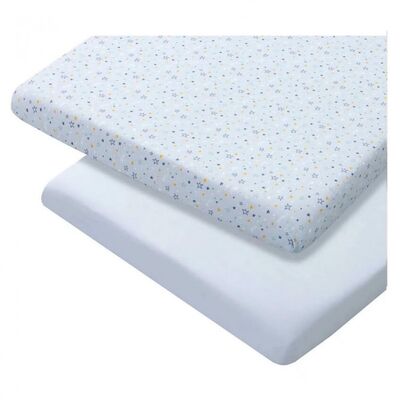 Set doua cearceafuri, blue, cu elastic 140 cm x 70 cm Clevamama 3366 SUPclvm_3366