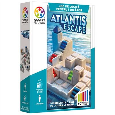 Smart games - atlantis escape, joc de logica cu 60 de provocari, 8+ ani, editie lb. romana - okesg442ro