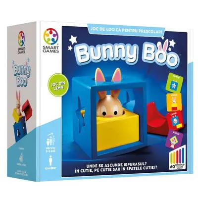 Smart games - bunny boo, joc de logica cu 60 de provocari, 2+ ani, editie lb. romana - okesg037ro