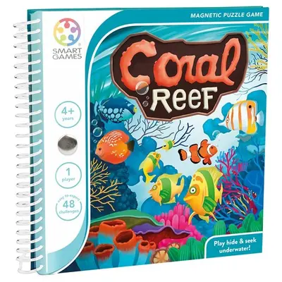 Smart games - coral reef, joc de logica cu 48 de provocari, 4+ ani, editie internationala - okesgt221-8