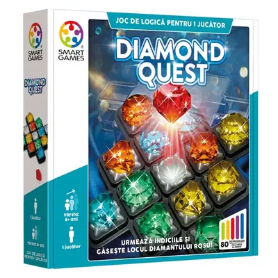 Smart games - diamond quest, joc de logica cu 80 de provocari, 8+ ani, editie lb. romana - okesg093ro