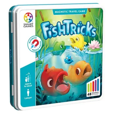 Smart games - fishtricks, joc de logica cu 48 de provocari, 5+ ani, editie internationala - okesgt2005