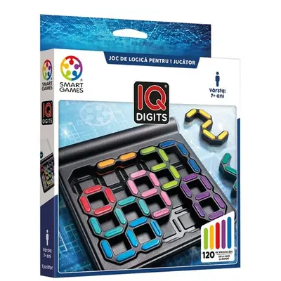 Smart games - iq digits, joc de logica cu 120 de provocari, 7+ ani, editie lb. romana - okesg301ro