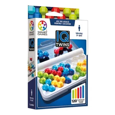 Smart games - iq twins, joc de logica cu 120 de provocari, 7+ ani, editie lb. romana - okesg306ro