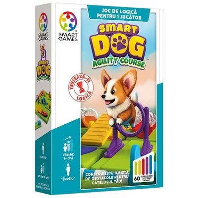Smart games - smart dog, joc de logica cu 60 de provocari, 7+ ani, editie lb. romana - okesg451ro