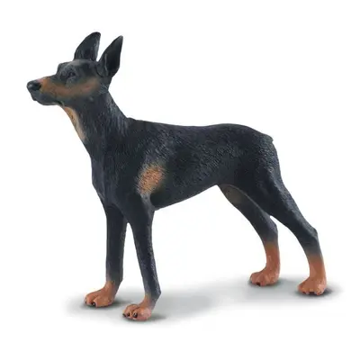 Figurina pictata manual caine doberman pinscher - okecol88086l