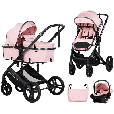 Carucior Chipolino Amore 3 in 1 powder pink HUBST-KKAM02606PP