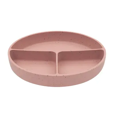 Farfurie compartimentata cu baza cu ventuza pentru bebelusi 600 ml, Blush