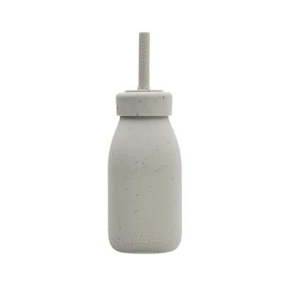 Pahar din silicon cu pai pentru baut independent, 200 ml, Platinum Sand