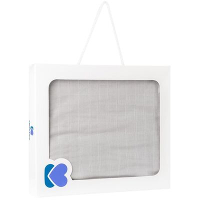 Paturica din muselina Kikka Boo, 120x120 cm ,Grey