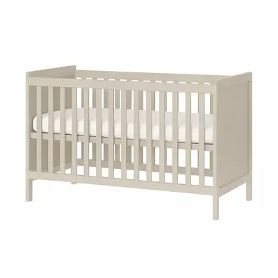 Patut bebelusi din MDF 120x60 cm,transformabil in SOFA, Elisabeth II, Beige