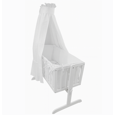 Set lenjerie si accesorii pentru Leagan din Lemn, White