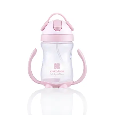 Cana KikkaBoo cu pai si manere 300 ml Sippy Pink