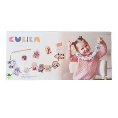 Jucarie Din Lemn, Cubika, &ldquo;Joc de Indemanare Personaje de Poveste&rdquo; - Pastel