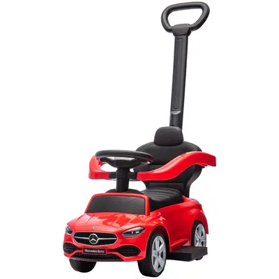 Masinuta de impins Chipolino Mercedes Benz C-Class cu maner red HUBROCMB02502RE