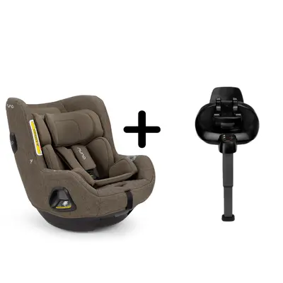 Nuna - set scaun auto rotativ i-size todl next pistachio, 40-105 cm + baza isofix base next i-size pentru todl next, testat adac bbbcs14910pitglset