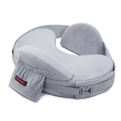 Perna alaptare Momcozy Exclusive din spuma cu memorie Grey