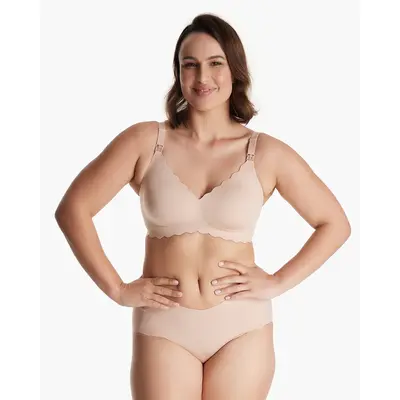 Sutien alaptare floral fara cusaturi cu sustinere Momcozy YN46 Skin M