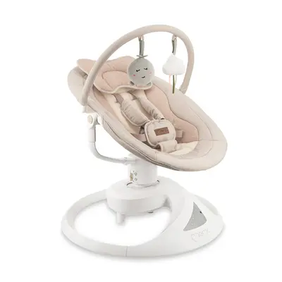 Balansoar electric pentru bebelusi cu sezut rotativ 360 grade , Momi Pearl - Beige KRTBULE00039
