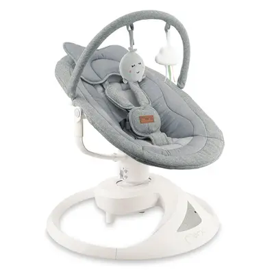 Balansoar electric pentru bebelusi cu sezut rotativ 360 grade , Momi Pearl - Grey KRTBULE00040