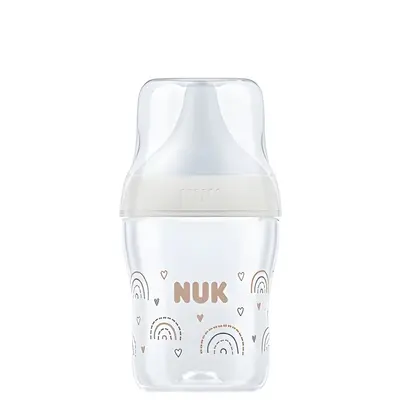 Biberon Nuk Perfect Match Sticla 120 ml Control Temperatura Tetina Silicon S, Curcubeu