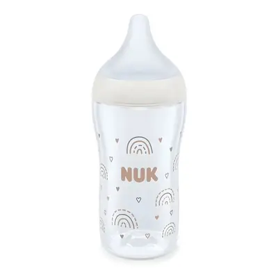 Biberon Nuk Perfect Match Sticla 230 ml Control Temperatura Tetina Silicon M, Curcubeu