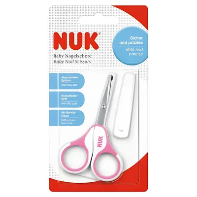 Nuk forfecuta unghii cu capac protector 0m+, Roz