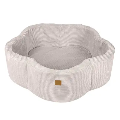 Piscina Cu Bile Meowbaby   ,   Aesthetic Ecru Flower, Spuma Moale, Ecru, Personalizabila Cu Bile La Alegere Pjbbafbh00