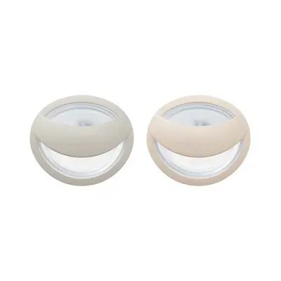 Suzeta Nuk Mommyfeel Silicon 0,  6 luni Set 2 bucati Gri